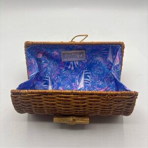 Lily Pulitzer Wicker Clutch Handbag